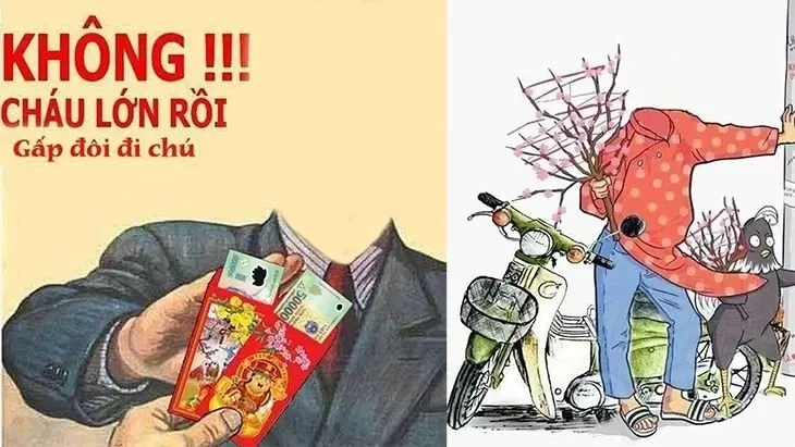 Chào xuân mới bằng meme mèo ngày tết hài hước.