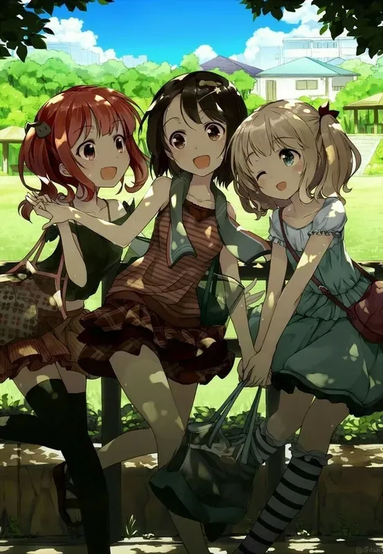 Hình ảnh anime cặp avatar đôi bạn thân nữ cute thể hiện tình bạn dễ thương và gắn kết