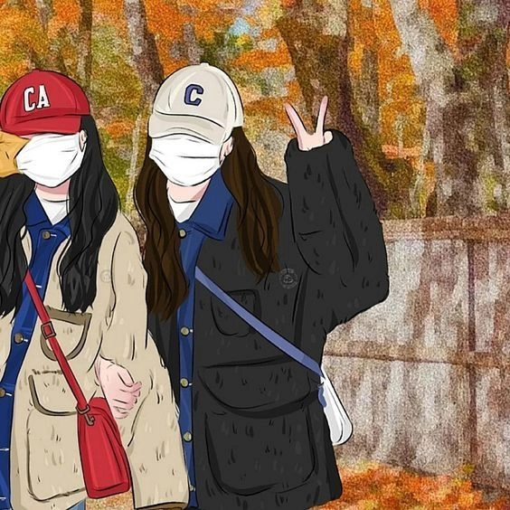 Lựa chọn avatar đôi bạn thân nữ cute chibi để làm mới mối quan hệ và thêm phần dễ thương