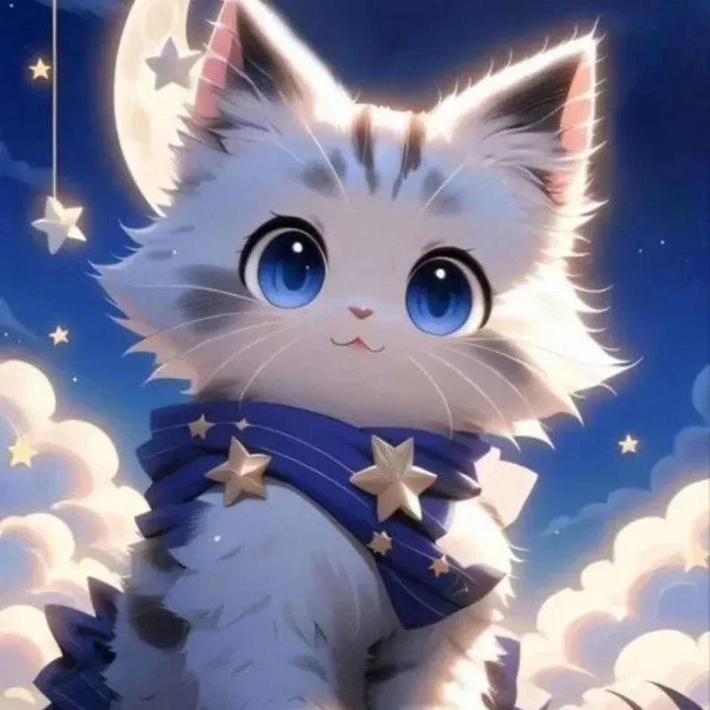 Avatar mèo cute anime mang lại sự dễ thương và vui nhộn, thích hợp cho những ai yêu thích sự dễ dàng