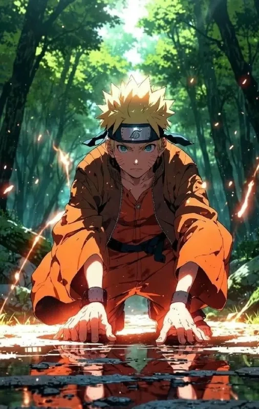 Hình vẽ Naruto Cửu Vĩ cực kỳ đẹp, thể hiện sự hòa hợp giữa con người và con quái vật