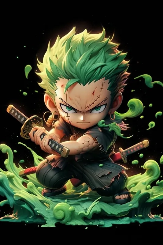 Đắm chìm trong hình nền One Piece Zoro ngầu.