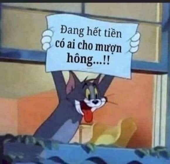 Ảnh meme xin tiền hài hước, cực kỳ phù hợp để tạo điểm nhấn.