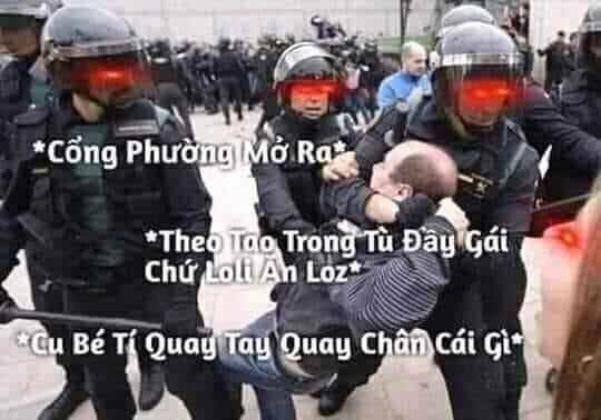 Meme báo cảnh sát cực chất, mang phong cách riêng.