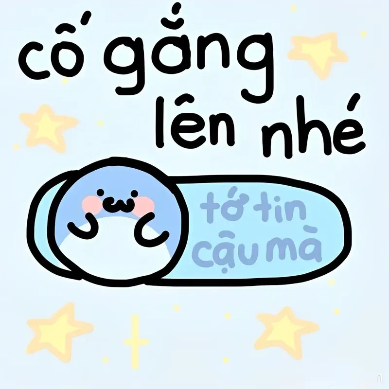 Anh ơi, cố lên! Meme này không chỉ động viên mà còn cực kỳ dễ thương và vui nhộn.