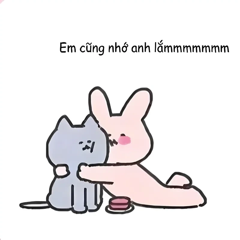 Nhớ em meme thể hiện cảm xúc dễ thương không thể thiếu trong bộ sưu tập.