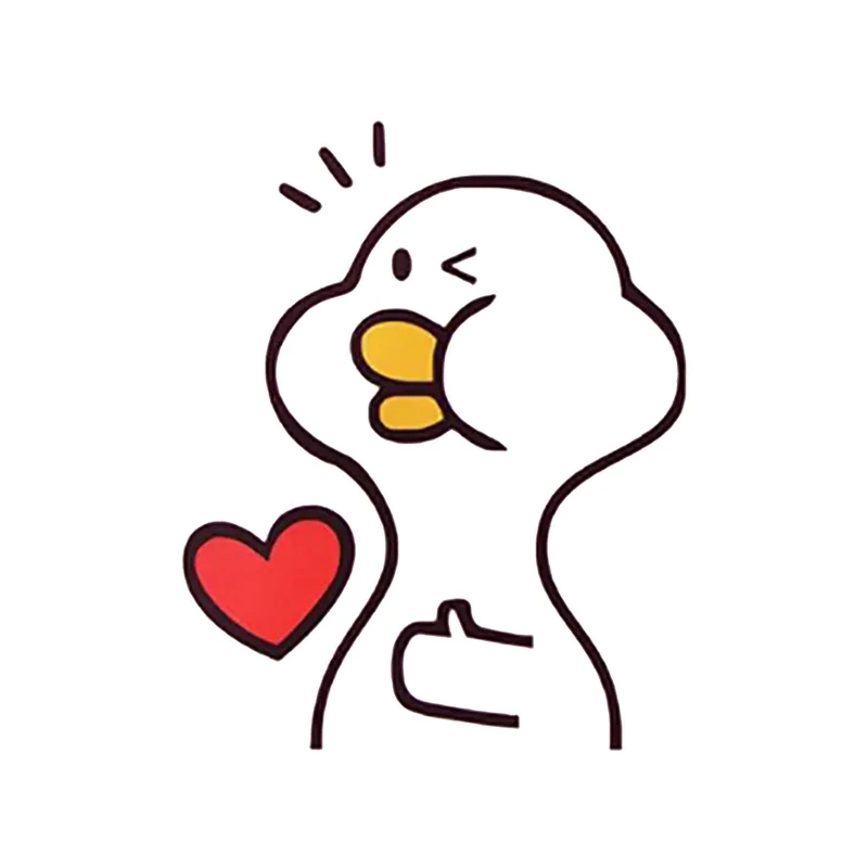 Hình con vịt trắng tạo cảm giác ngộ nghĩnh vui vẻ