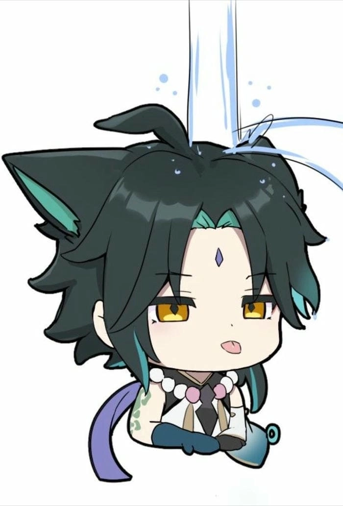 Genshin impact xiao chibi png tiện chỉnh sửa