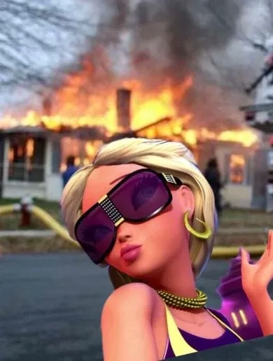 Barbie memes face có biểu cảm vui nhộn