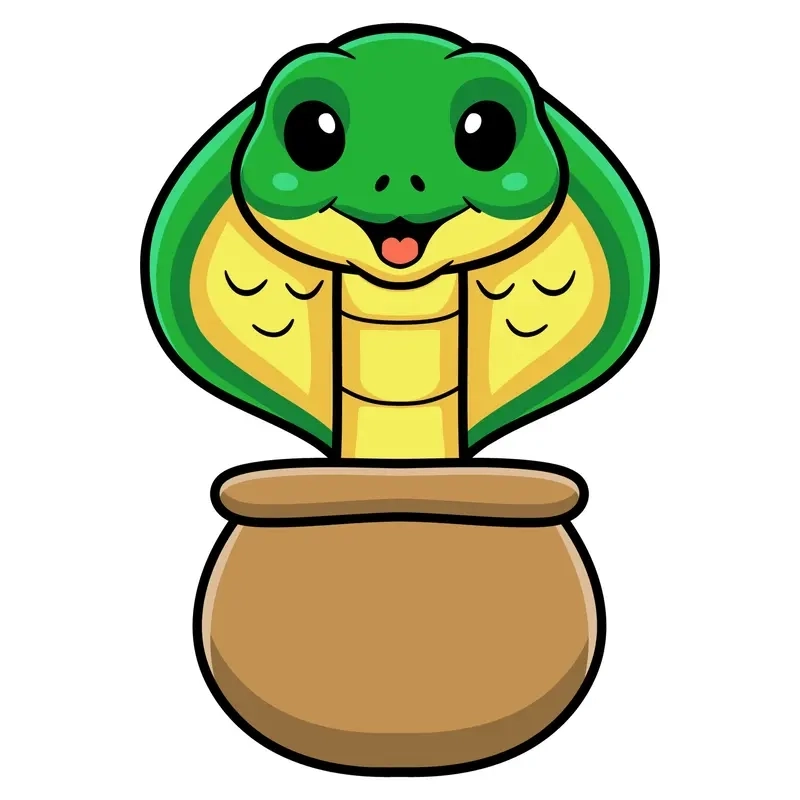 Chibi cute rắn chibi có phong cách vui tươi