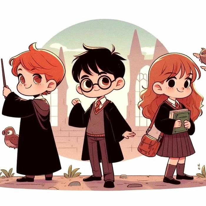 Harry potter chibi characters png tiện sử dụng