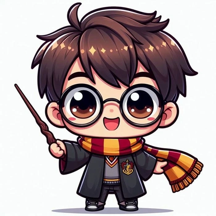 Hình harry potter chibi đáng yêu phong cách cute