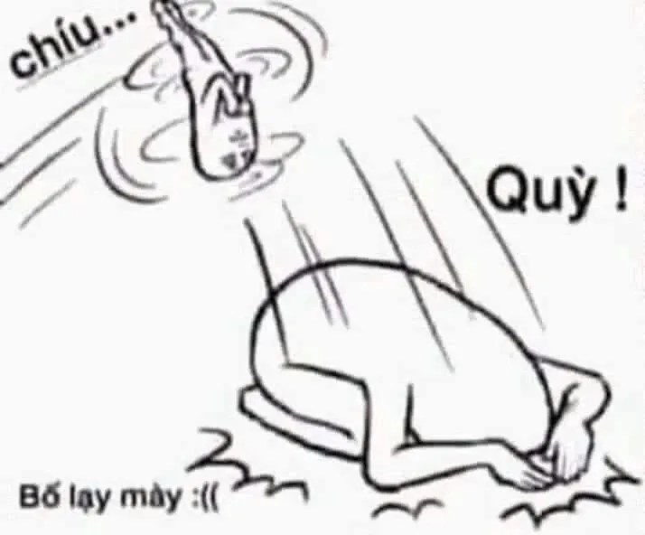 Hình ảnh quỳ lạy thể hiện sự bất lực rõ nét