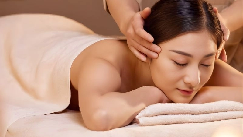 Massage nhẹ kết hợp dầu gió – Thư giãn tức thì