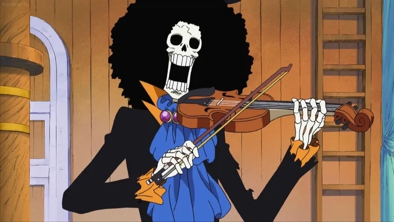 One Piece chibi Brook dễ thương và vui nhộn.