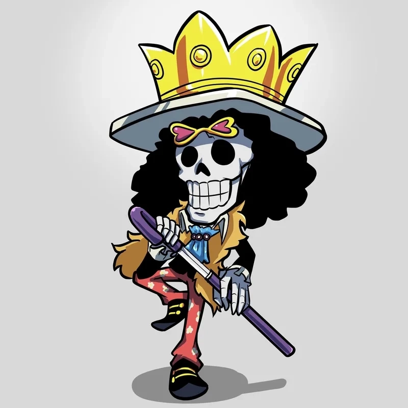 Brook chibi nhỏ nhắn nhưng vẫn rất ngầu.