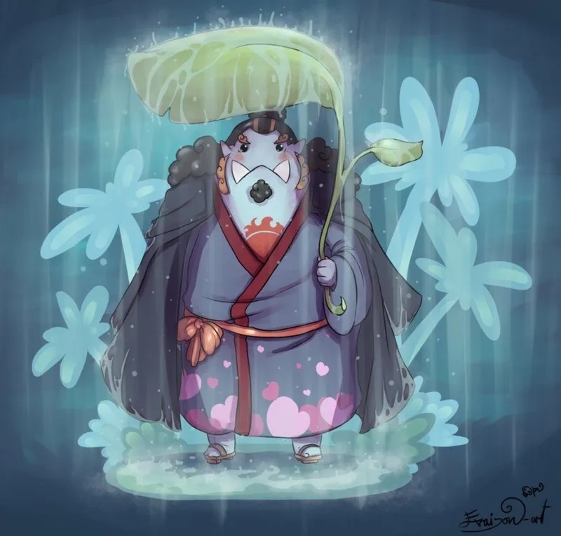 Jinbe chibi trông dễ thương và gần gũi hơn.
