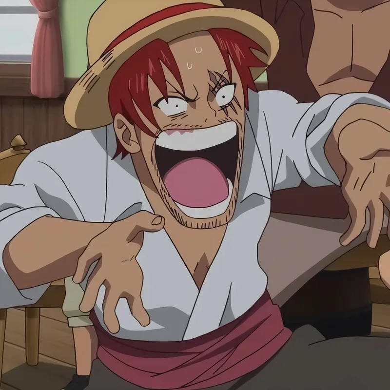 Shanks meme One Piece được chia sẻ nhiều trên mạng.