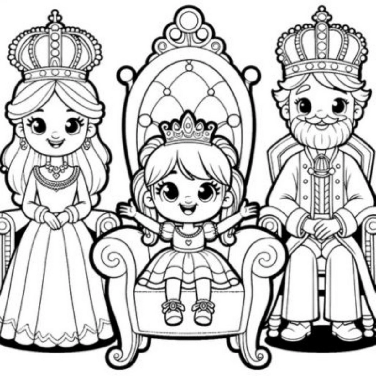 Tranh tô màu Elsa đẹp với nét vẽ rõ ràng, dễ nhìn.