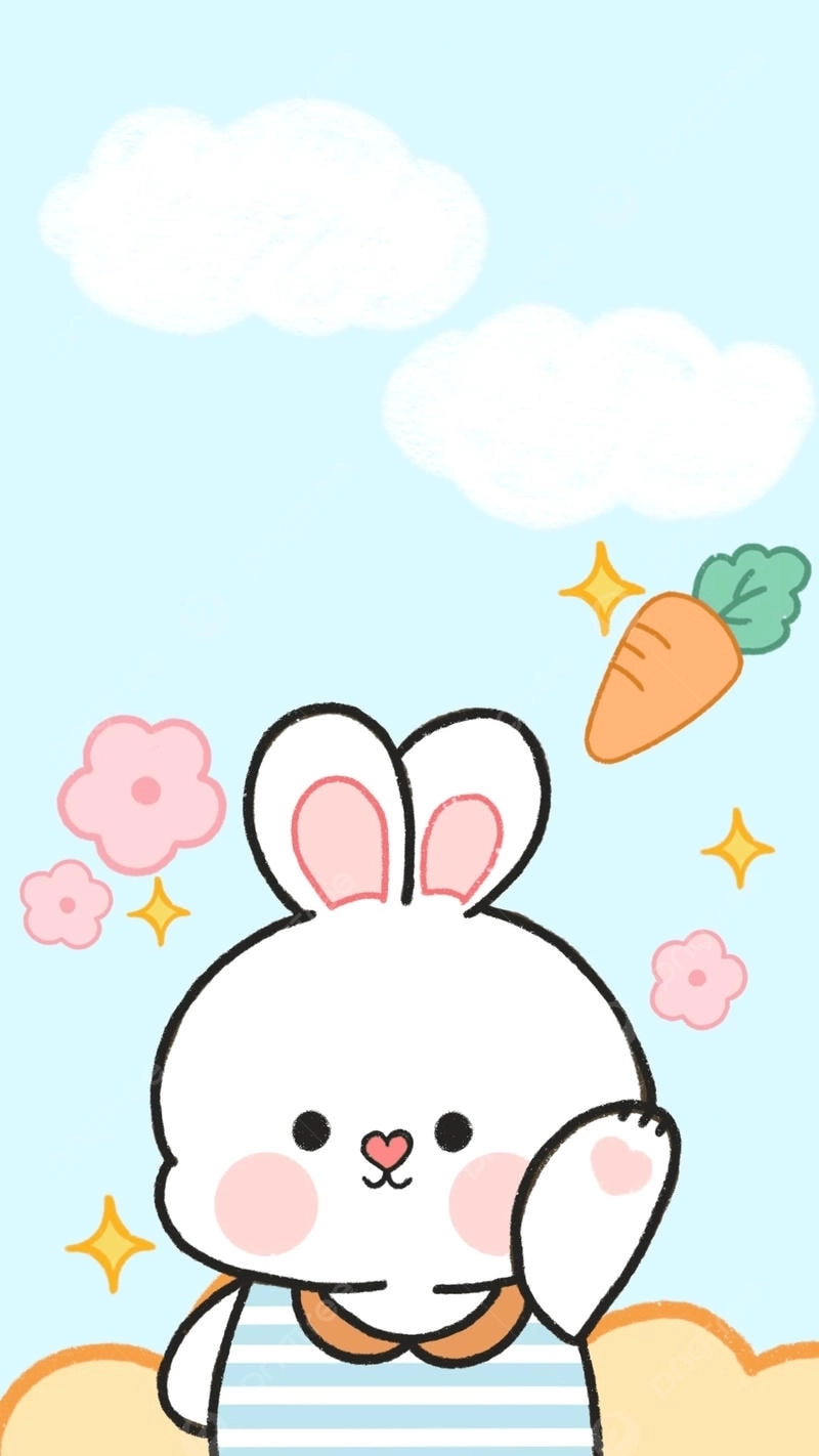 Vẻ đẹp tinh khôi và nhẹ nhàng từ những mẫu avatar thỏ trắng.