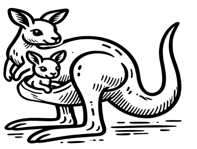 Thưởng thức bộ tranh tô màu Kangaroo tinh tế đầy mê hoặc