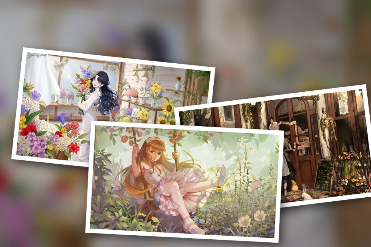 Anime girl florist art gallery trends for a serene aesthetic in 2026
