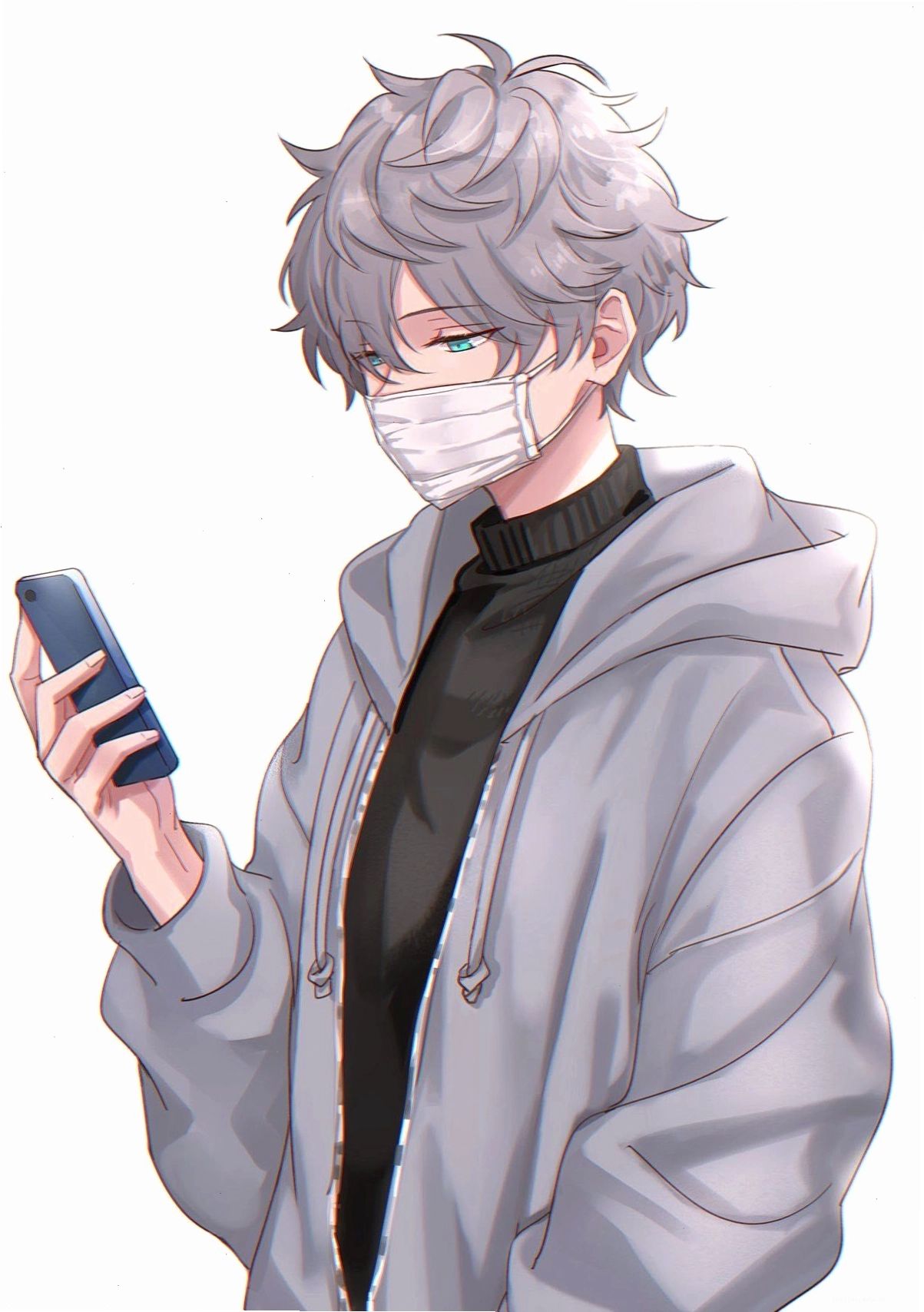 Ảnh anime boy che mặt