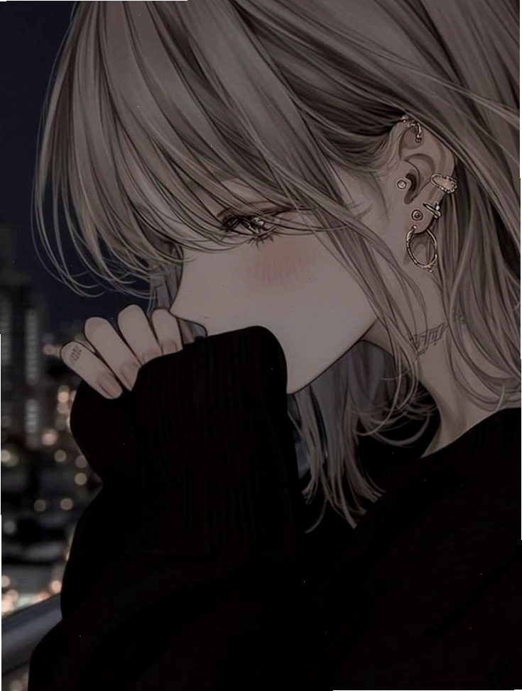 Ảnh anime cô gái buồn dưới mưa
