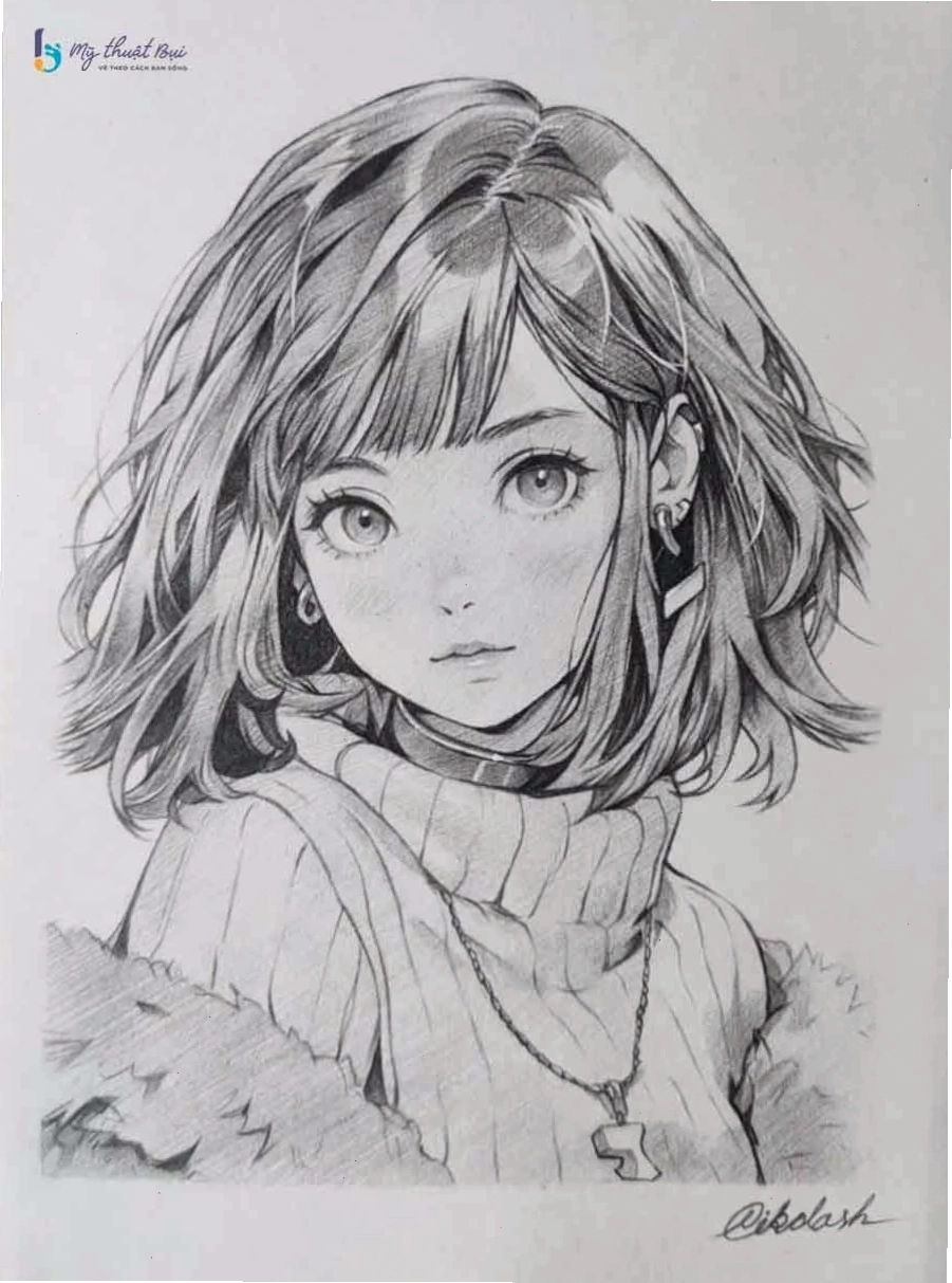 Ảnh anime đẹp cute đơn giản dễ vẽ 3