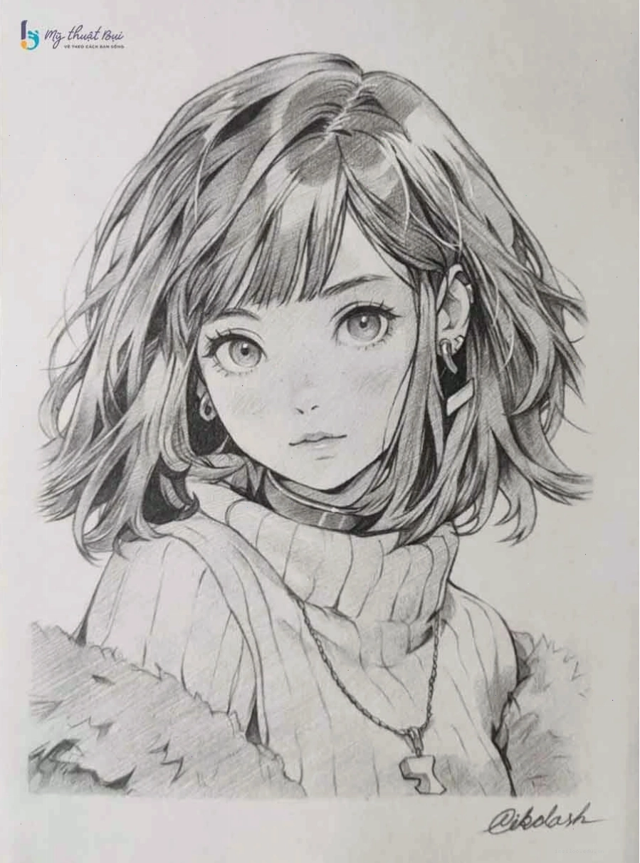 Ảnh anime đẹp cute đơn giản dễ vẽ 3