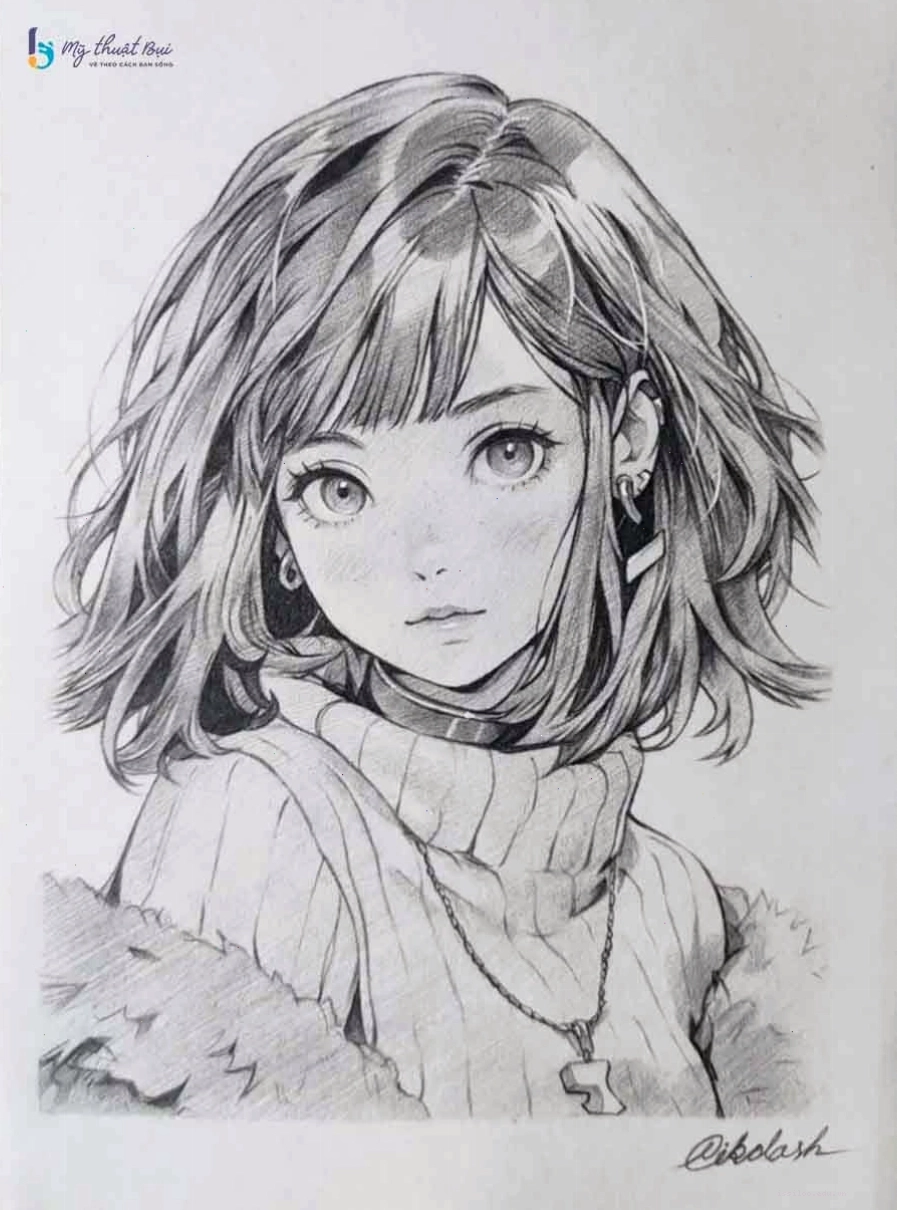 Ảnh anime đẹp cute đơn giản dễ vẽ 3