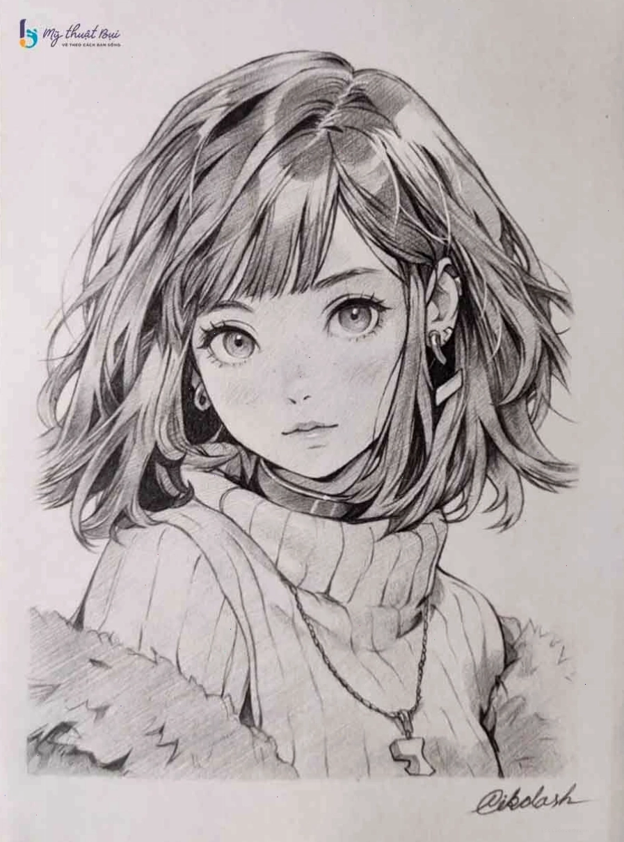 Ảnh anime đẹp cute đơn giản dễ vẽ 3