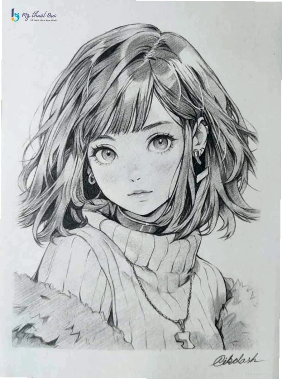 Ảnh anime đẹp cute đơn giản dễ vẽ 3