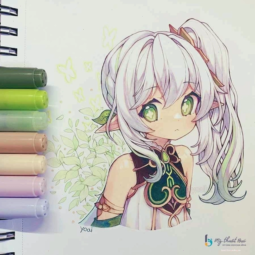 Ảnh anime đẹp cute đơn giản dễ vẽ phong cách chibi