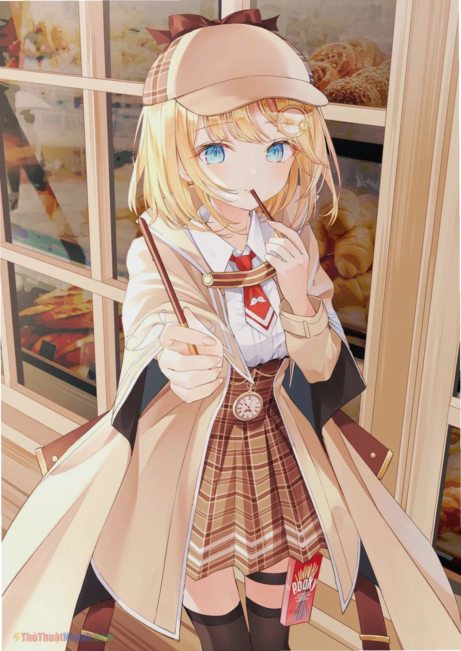 Ảnh anime nữ với mái tóc dài và biểu cảm mơ màng