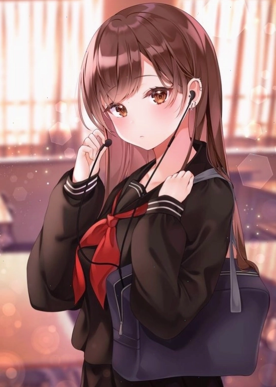 Ảnh anime nữ với vẻ đẹp thanh tú và trang phục nhẹ nhàng