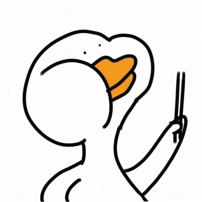 Ảnh meme vịt dễ thương với đôi mắt tròn xoe