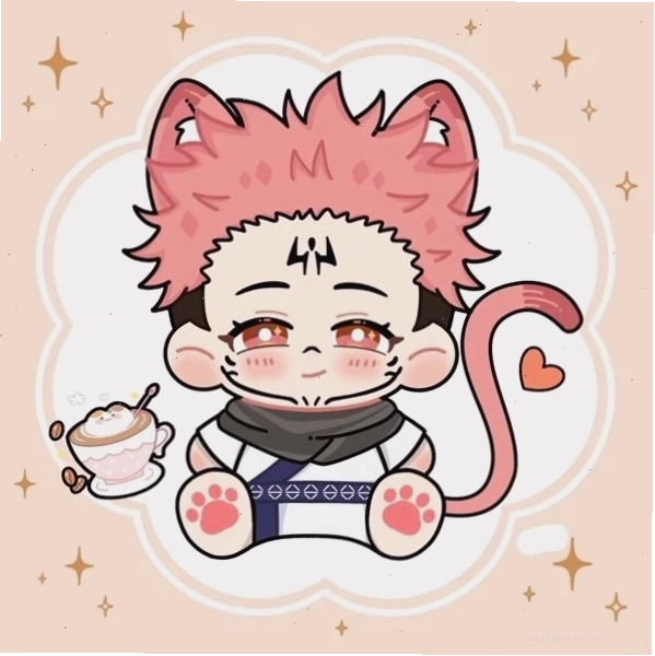 Ảnh Sukuna chibi với biểu cảm ngầu