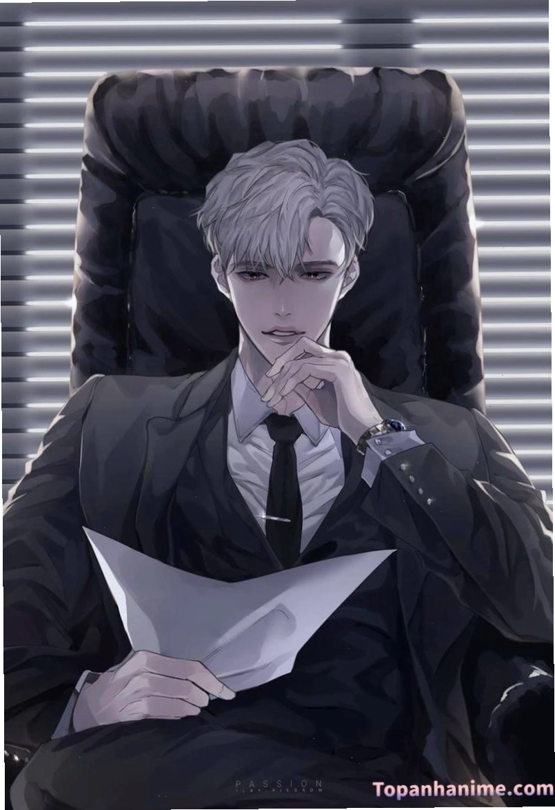 Ảnh tổng tài anime với dáng vẻ lịch lãm, đầy cuốn hút