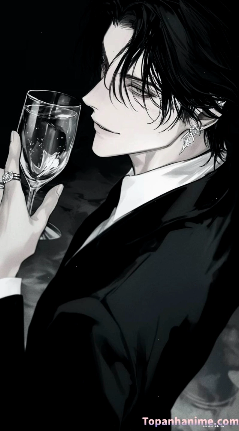 Ảnh tổng tài anime với vẻ mặt lạnh lùng và sâu lắng