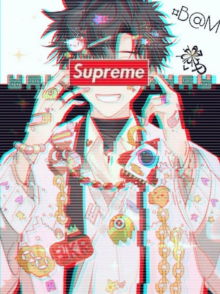 Anime boy tóc trắng với biểu cảm ngây thơ và đáng yêu