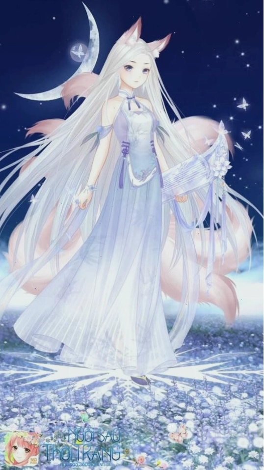 Anime nữ hồ ly với cửu vĩ huyền bí