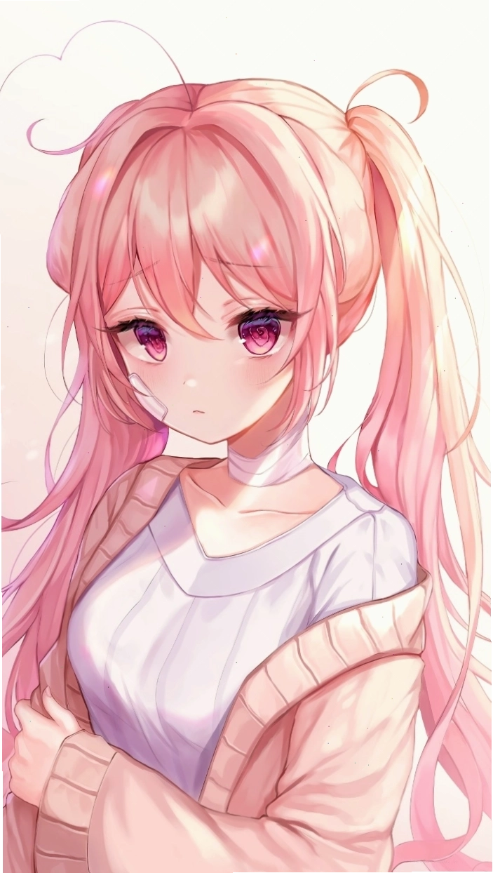 Anime nữ tóc hồng vừa cute vừa cá tính