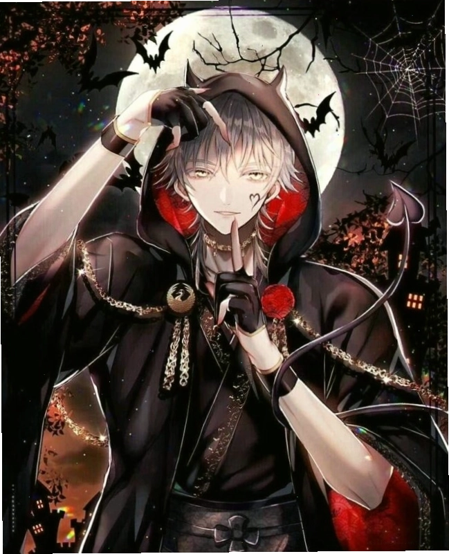 Avatar ác quỷ nam lạnh lùng với phong cách anime ấn tượng
