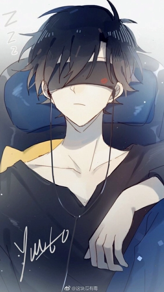 Avatar anime nam trên nền tối ấn tượng