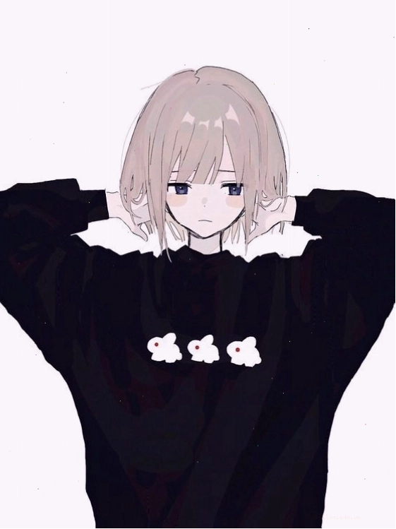 Avatar anime nữ tóc ngắn đẹp với phong thái lạnh lùng