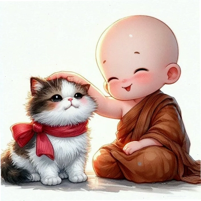 Avatar chú tiểu chibi cực cute với đôi mắt to tròn