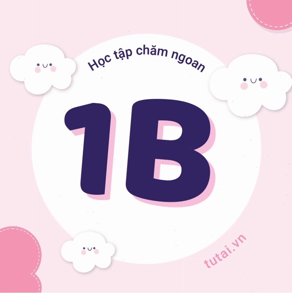 Avatar lớp 1B với sự kết hợp của biểu tượng và chữ