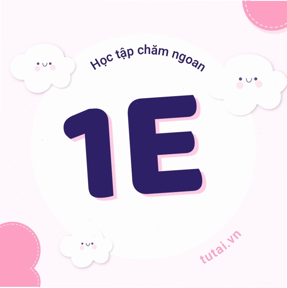 Avatar lớp 1E với các ký tự được sắp xếp độc đáo