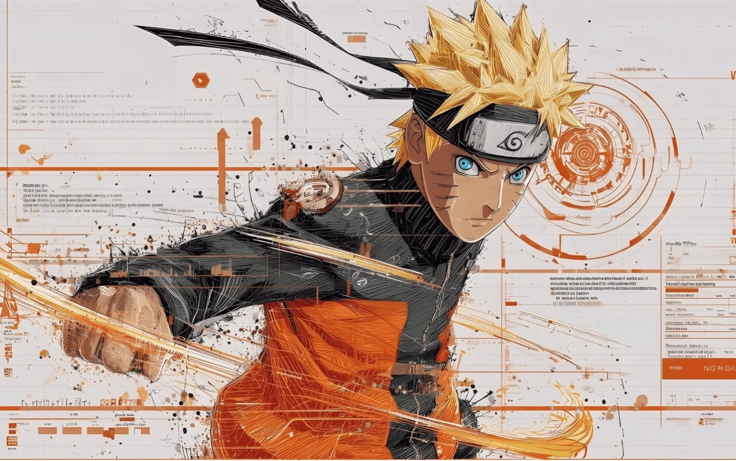 Avatar Naruto phong cách phác thảo